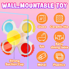 Load image into Gallery viewer, Koolbitz Kids Suction Cup Spinner Toys Sensory Bath Toy for Children Early Educational Fidget Toy for Babies Space Rotary Windmill Spinning Suction Cup Toy for Toddlers
