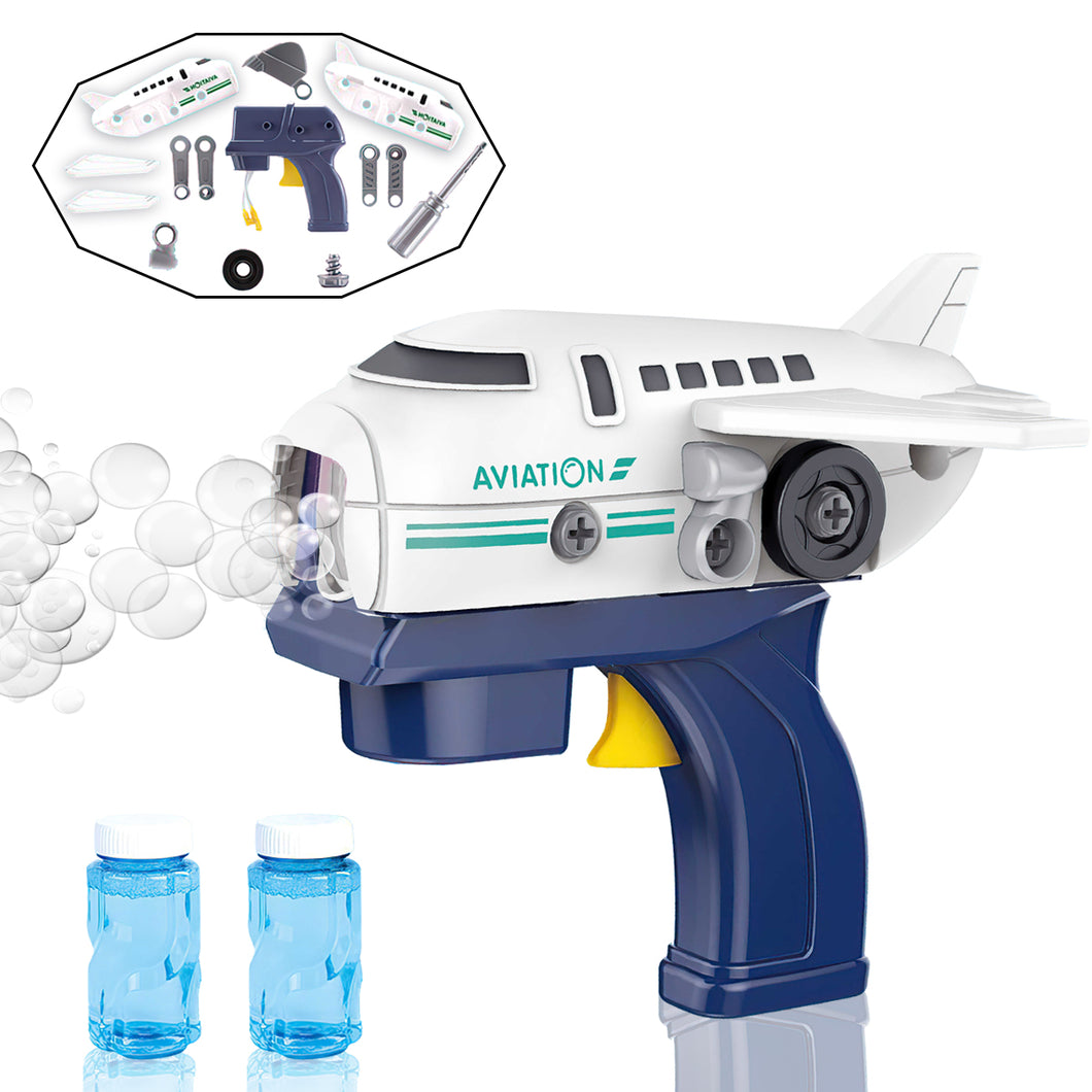 koolbitz Airplane Bubbles Maker for Kids with 2 Bubble Liquid, Outdoor Bubble Blower Toys Bubble Maker, bubble wand Toys for Girls, Airplane