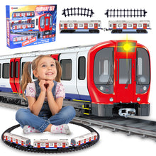 Load image into Gallery viewer, Koolbitz Electric Metro Train Set for Kids Interactive Train Toy with Realistic Lights &amp; Sounds, With Track &amp; Traffic Signs, Inspired by London Underground, Gift For Children Ages 3+
