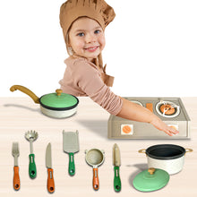 Load image into Gallery viewer, Koolbitz Kids Kitchen Play Set – Pretend Play Cooking Toy Kit for Boys &amp; Girls Includes Realistic Pans, Utensils, and Stove – Perfect Educational Gift for Toddlers &amp; Preschoolers
