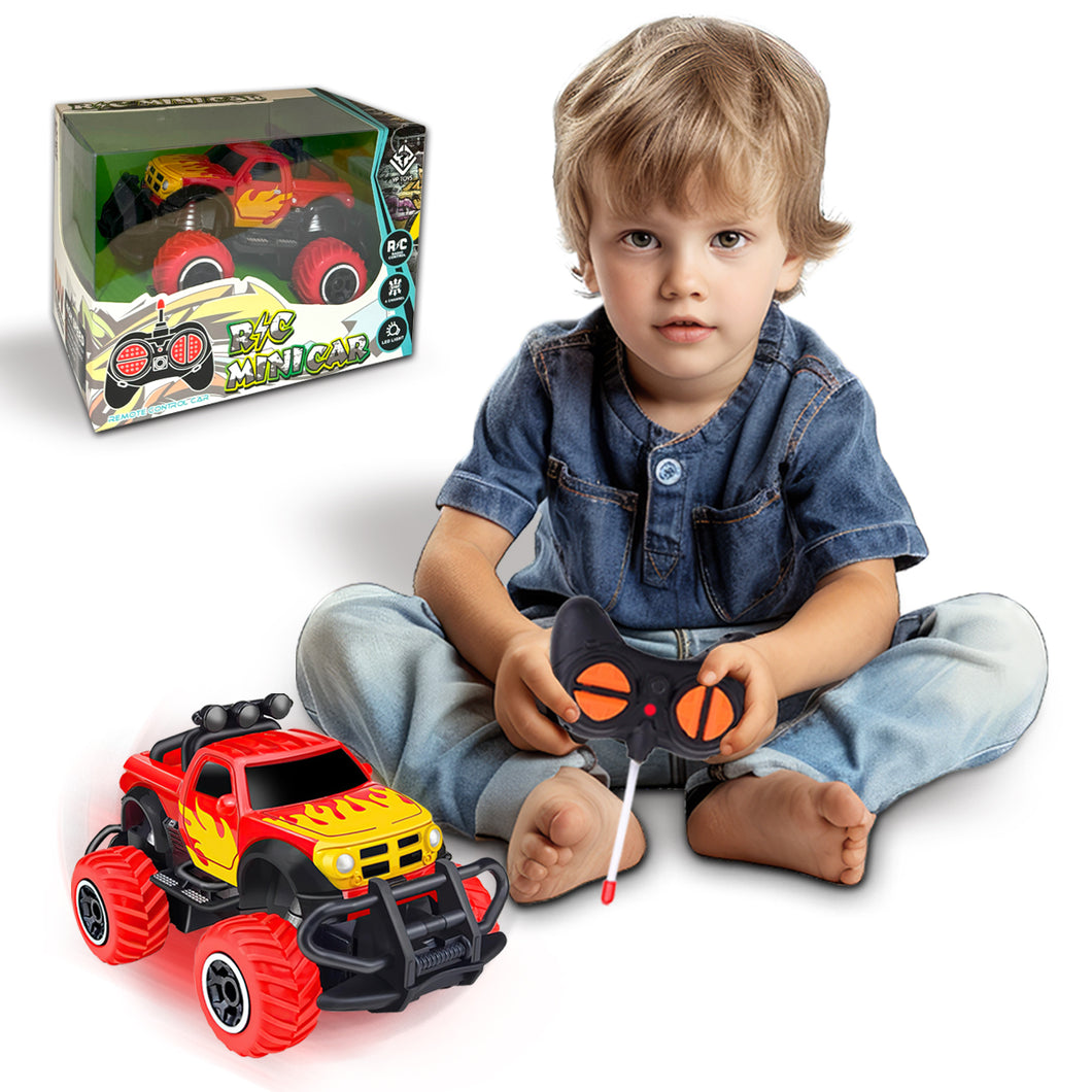 Koolbitz 1:43 Scale Remote Control Car for Kids - 4-Channel Red Mini RC Toy for Toddlers, Boys, and Girls - Ideal for Ages 3 to 8