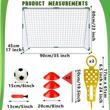 Load image into Gallery viewer, Koolbitz Kids Football Game Soccer Set Football Net Post with Free Kick 3 Mannequins for Children Outdoor Training Equipment Practice Sport Game Perfect for Boys &amp; Girls
