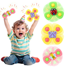 Load image into Gallery viewer, Koolbitz Colourful Suction Cup Spinner Toys for Babies, 3 Pcs Baby Sensory Bath Toys Spinners with Super Suction for Bathtubs and Any Flat Surfaces, Gift for Toddlers Infants
