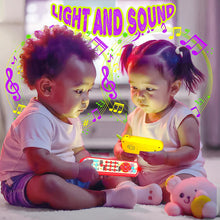Load image into Gallery viewer, Koolbitz Baby Sensory Toy Set, Musical Yellow Phone and Red Remote Control, Animal Sounds and Lights, Language Learning Toy for Infants and Toddlers
