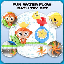 Load image into Gallery viewer, Koolbitz Bath Toy Set for Kids, Fishing Rod with Colorful Fish and Waterfall Station, Educational Bathtub Toys for Ages 3 and Above
