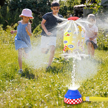 Load image into Gallery viewer, Koolbitz Splash Rocket Water Launcher Toy - Space Themed Outdoor Sprinkler Toy for Kids, Summer Garden Play, Adjustable Water Pressure Rocket Toy, Water Blaster Rocket Liftoff &amp; Spin
