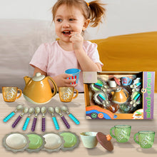 Load image into Gallery viewer, Koolbitz 20 Pcs Realistic Tea Set Cattle Cup Spoon Indoor Outdoor Pretend Play Toy Educational Kids Toy
