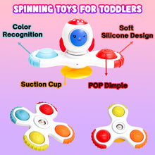 Load image into Gallery viewer, Koolbitz Kids Suction Cup Spinner Toys Sensory Bath Toy for Children Early Educational Fidget Toy for Babies Space Rotary Windmill Spinning Suction Cup Toy for Toddlers
