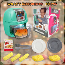 Load image into Gallery viewer, Koolbitz Kids Kitchen Air Fryer Toy Pretend Role Play Kitchen Set for Children Realistic Light &amp; Sound Play Food Toy for Boys &amp; Girls Educational Fun Toy Set for Toddlers
