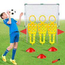 Load image into Gallery viewer, Koolbitz Kids Football Game Soccer Set Football Net Post with Free Kick 3 Mannequins for Children Outdoor Training Equipment Practice Sport Game Perfect for Boys &amp; Girls
