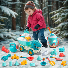 Load image into Gallery viewer, Koolbitz 23 Pcs Kids Beach Sand Play Set - Sand Bucket, Molds, Tools, and Dinosaur Truck for Outdoor Activities and Sandbox Play, Ages 3+
