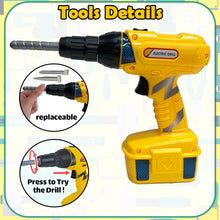 Load image into Gallery viewer, Koolbitz Kids Tool Set with Battery Operated Drill Pretend play Construction Toys Building Toys Engineering Toy Kit, Ideal Educational Gift Learning Set
