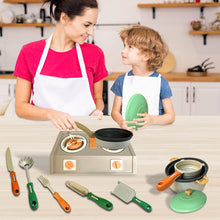 Load image into Gallery viewer, Koolbitz Kids Kitchen Play Set – Pretend Play Cooking Toy Kit for Boys &amp; Girls Includes Realistic Pans, Utensils, and Stove – Perfect Educational Gift for Toddlers &amp; Preschoolers

