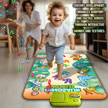 Load image into Gallery viewer, Koolbitz Music and Sound Playmat with Piano and Dinosaur Sounds Carpet, Dinosaur World Musical Mat for Toddlers Colorful Kids Play Area Educational Toy Sensory Development, Gift for Toddlers
