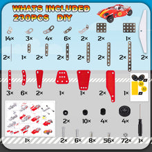 Load image into Gallery viewer, Koolbitz STEM Model Car Building Kit with 230 Parts, Construction &amp; Inbuild Cars with Real Tools, Kids Learning &amp; Developing Engineering Skills Toys Birthday Gift for Boys Girls Ages 8 and 8+
