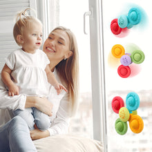 Load image into Gallery viewer, Koolbitz Suction Cup Baby Spinner Toys - Montessori Sensory Educational Learning Toy for Babies Silicone Simple Dimple Infant Bath Activity Fidget Toy Perfect Toddler for Ages 6 to 18 Months
