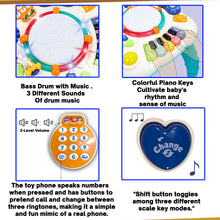 Load image into Gallery viewer, Koolbitz Kids Fun Musical Activity Table Toy Musical Educational Learning Baby Toy Table Multifunctional Musical Blue Puzzle Table for Children Indoor Fun Play Gift for Toddlers
