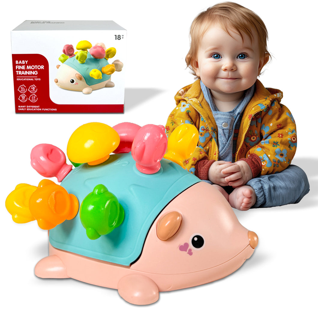 koolbitz Colorful Hedgehog Learning Toy Early Development Sensory Playset Montessori Toys Fine Motor Skills Educational Play for Toddlers and Babies