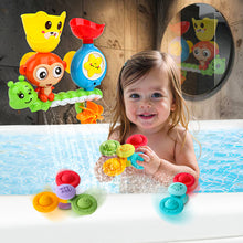 Load image into Gallery viewer, Koolbitz Bath Toy Set for Toddlers, Includes Spinning Water Wheel, DIY Monkey Waterfall, Suction Cup Spinners, Sensory Educational Toys for Bathtime Fun
