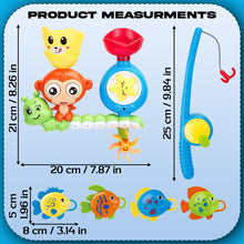 Load image into Gallery viewer, Koolbitz Bath Toy Set for Kids, Fishing Rod with Colorful Fish and Waterfall Station, Educational Bathtub Toys for Ages 3 and Above
