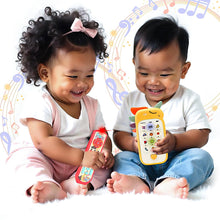 Load image into Gallery viewer, Koolbitz Baby Sensory Toy Set, Musical Yellow Phone and Red Remote Control, Animal Sounds and Lights, Language Learning Toy for Infants and Toddlers
