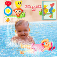 Load image into Gallery viewer, Koolbitz Interactive Swimming Doll with Monkey-Themed Bath Toy Set – Fun Water Play Movable Doll with Realistic Swimming Action Wall-Mountable Bath Toy with Waterfall Effects – Ages 18 Months+

