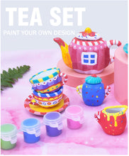 Load image into Gallery viewer, Koolbitz Kids DIY Painted Graffiti Teapot Set with Paint Colors &amp; Brushes, Create and Paint Your Own Mini Tea Set, Great Gift For Your Toddlers &amp; Kids, Children&#39;s Crafts Set &amp; Role Play Toy
