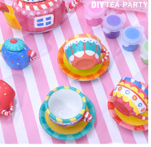 Load image into Gallery viewer, Koolbitz Kids DIY Painted Graffiti Teapot Set with Paint Colors &amp; Brushes, Create and Paint Your Own Mini Tea Set, Great Gift For Your Toddlers &amp; Kids, Children&#39;s Crafts Set &amp; Role Play Toy
