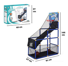 Load image into Gallery viewer, Koolbitz Arcade Basketball Playset Basket and Mesh Bag Set for Play Indoor Outdoor Basketball Hoop Arcade Play Game Set Sports Play Set for Kids Toddlers

