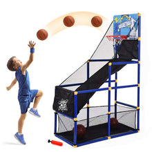 Load image into Gallery viewer, Koolbitz Arcade Basketball Playset Basket and Mesh Bag Set for Play Indoor Outdoor Basketball Hoop Arcade Play Game Set Sports Play Set for Kids Toddlers
