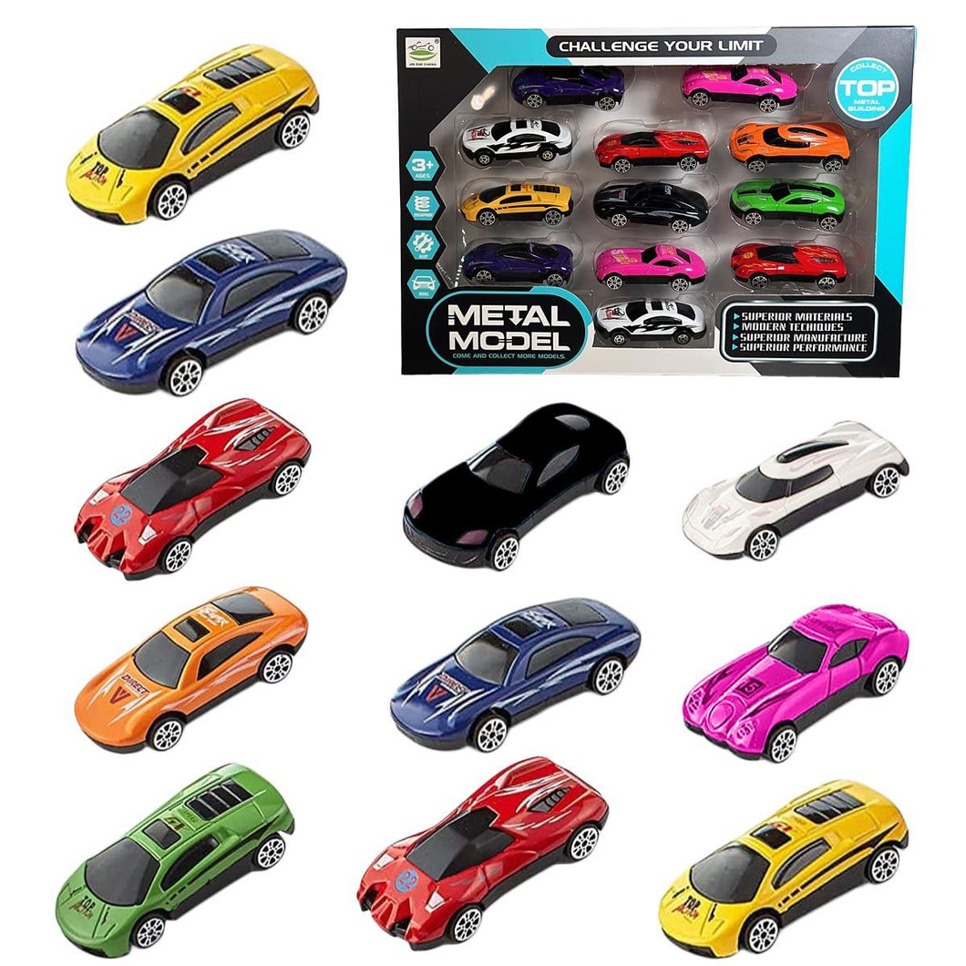 Koolbitz Toddler Sports Car Set of Metal Model Die Cast Cars Powerful and Strong Kids Cars for Pretend Racer Play Boys Girls Toy Birthday Gift for Racers Boy and Girl