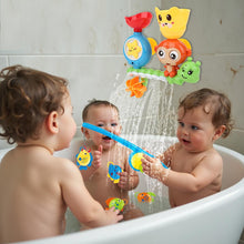 Load image into Gallery viewer, Koolbitz Bath Toy Set for Kids, Fishing Rod with Colorful Fish and Waterfall Station, Educational Bathtub Toys for Ages 3 and Above
