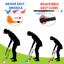 Load image into Gallery viewer, Koolbitz 29 Pcs Kids Golf Set with 15 Golf Balls &amp; Adjustable Clubs Kids Golf Set 3-5 Equipment Indoor Outdoor Junior Golf Clubs Set for Kids, Garden Golf Toys
