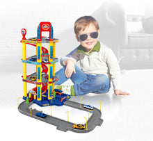 Load image into Gallery viewer, Koolbitz Kids Parking Lot Garage Toy Set for Kids, Race Car Ramp Track Toy for 5 6 7 Year Old 4-Story Parking Playset Preschool Car Games Toys for Kids Vehicle Playsets
