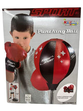 Load image into Gallery viewer, Boxing Set with Adjustable Height Standing Punching Ball, Gloves and Pump
