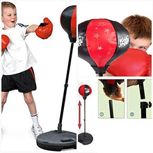 Load image into Gallery viewer, Boxing Set with Adjustable Height Standing Punching Ball, Gloves and Pump
