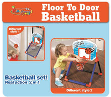 Load image into Gallery viewer, 2 in 1 Floor and Over the Door Basketball Play Set for Kids
