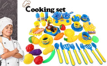 Load image into Gallery viewer, 43 Pieces Kitchen set Cooking Toys Dinner set Cutting Fruits Vegetables Pretend Play Food Playset
