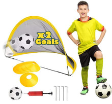 Load image into Gallery viewer, Foldable Pop Up Soccer Goal with Ball, Pump, 4 Pegs
