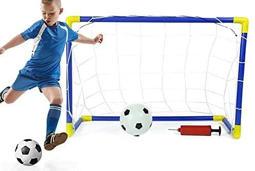 Portable Large Instant Football Goals Set with Goal Net, Ball and Pump