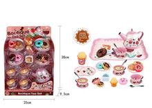 Load image into Gallery viewer, 30Pcs Children&#39;s Pink Tin Tea Set Pretend Role Play
