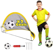 Load image into Gallery viewer, Foldable Pop Up Soccer Goal with Ball, Pump, 4 Pegs
