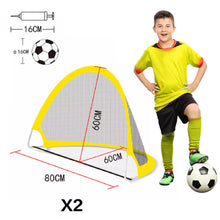 Load image into Gallery viewer, Foldable Pop Up Soccer Goal with Ball, Pump, 4 Pegs
